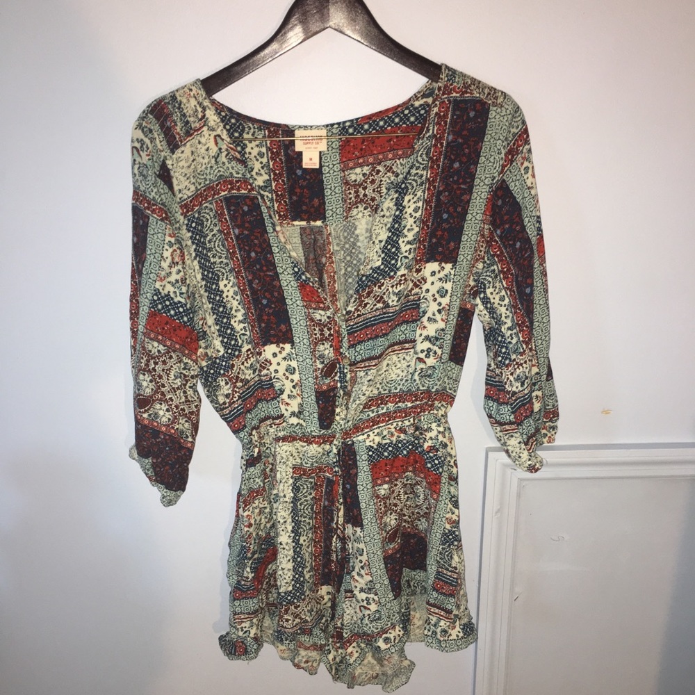 Patterned romper